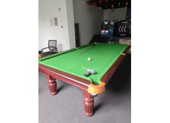 二手9新腾勃黑八台球桌（带集球器）