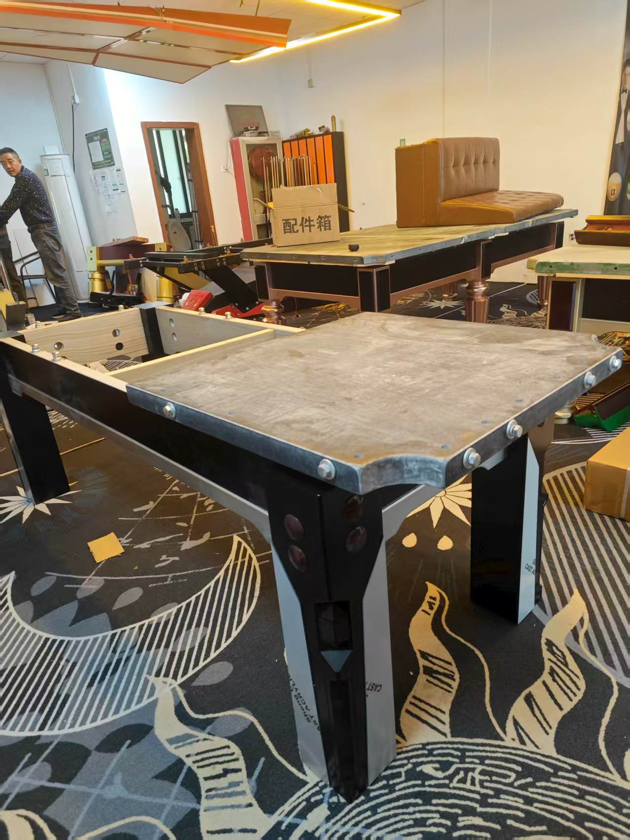 7个洞5分点家用训练台2.6*1.2米钢库