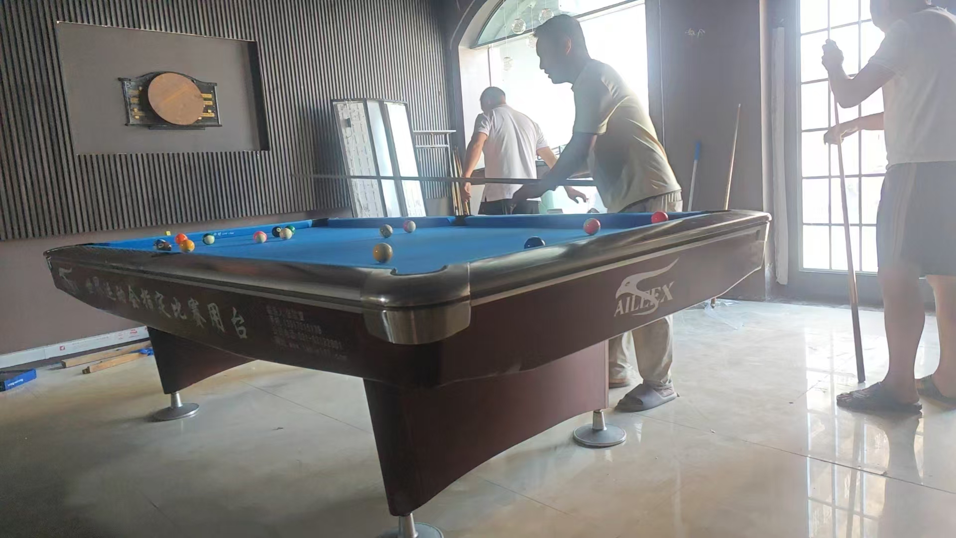 二手台湾亚力士六代美式台球桌
