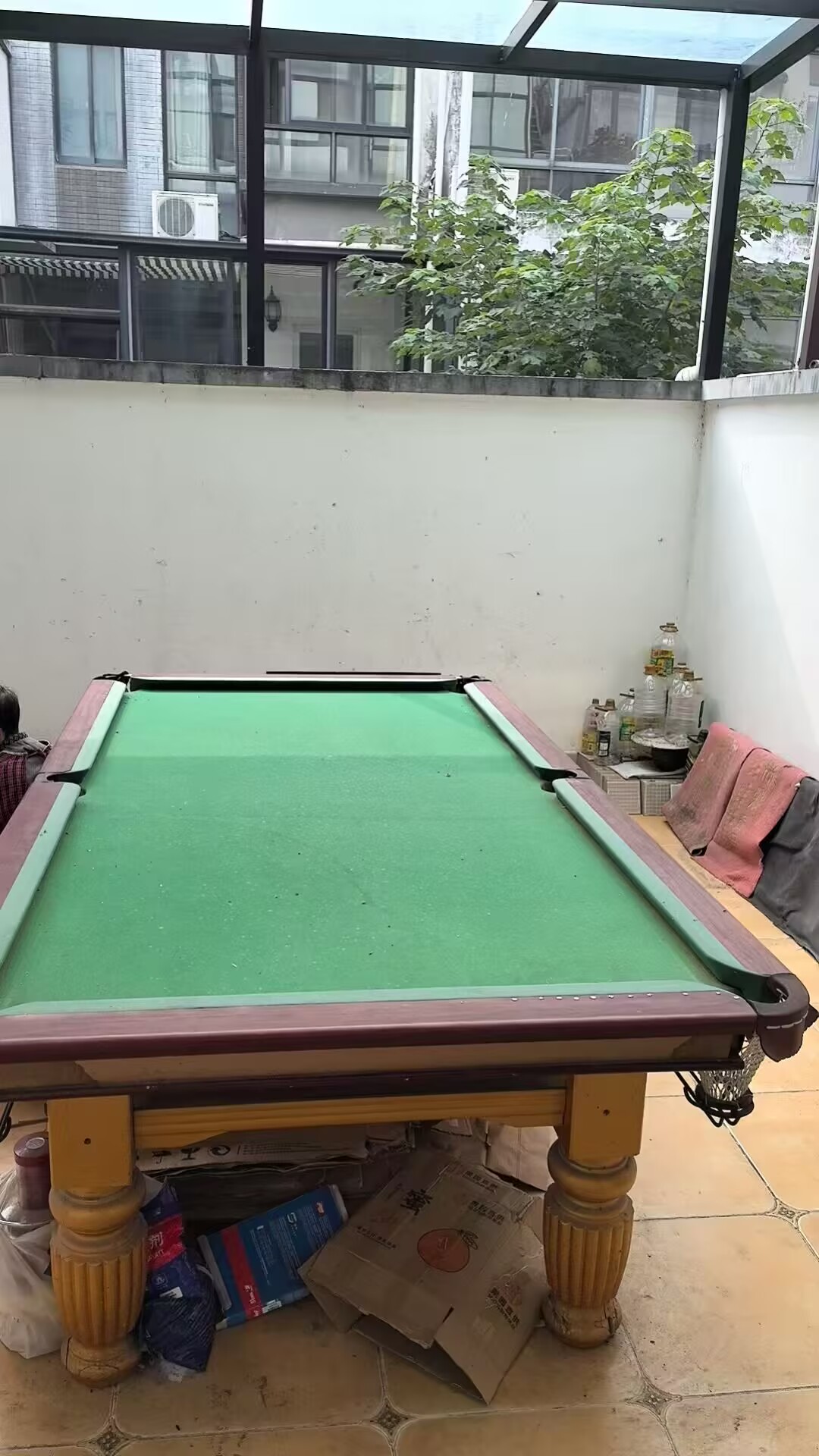 阳光房台球桌 能用成色自己看